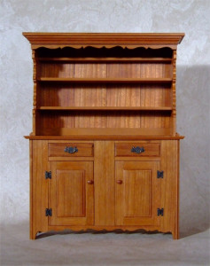 Miniature Pennsylvania German Cherry Cupboard